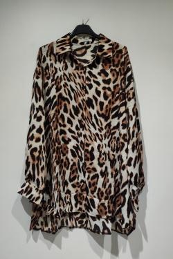 POLYE CHEMISE LEOPARD B508-BEIGE
