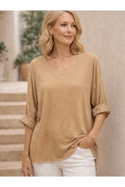 mona unie fleurie-CAMEL