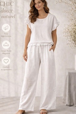 ENSEMBLE ROSALIE LIN & COTON-BLANC