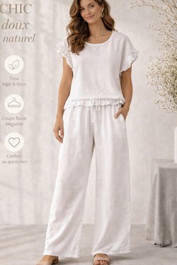 ENSEMBLE ROSALIE LIN & COTON-BLANC