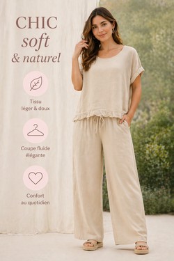 ENSEMBLE ROSALIE LIN & COTON-BLANC