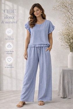 ENSEMBLE ROSALIE LIN & COTON-BLANC