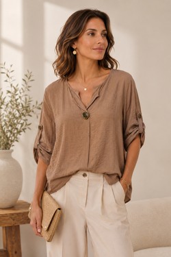 1835 blouse-CAMEL