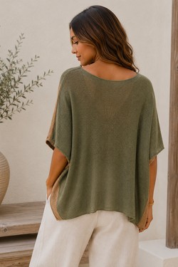 Sya Pull Léger Bicolore-BLANC