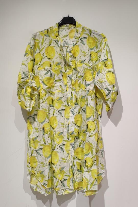 LISA CHEMISE CITRON - PE25-JAUNE
