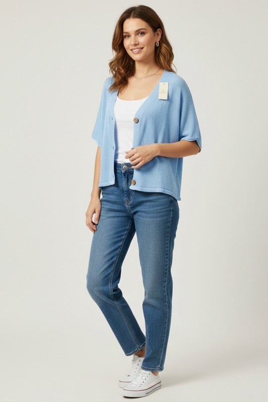 SYA GILET-BLEU CLAIR