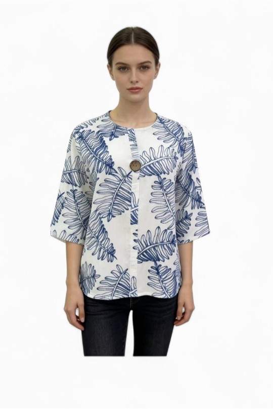 FL009 blouse-BLANC