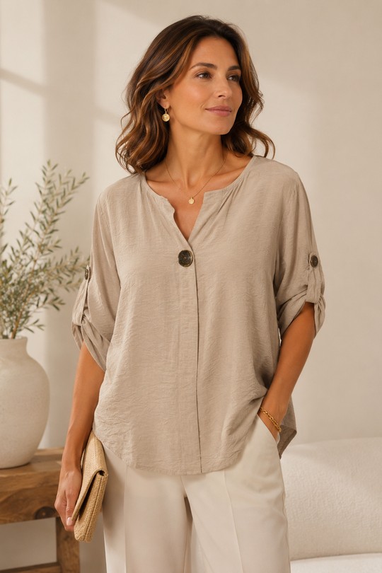 1835 blouse-CAMEL