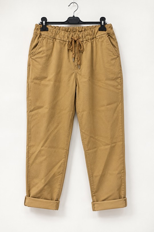 MOON Pantalon « MAGIQUE » grande taille-BEIGE