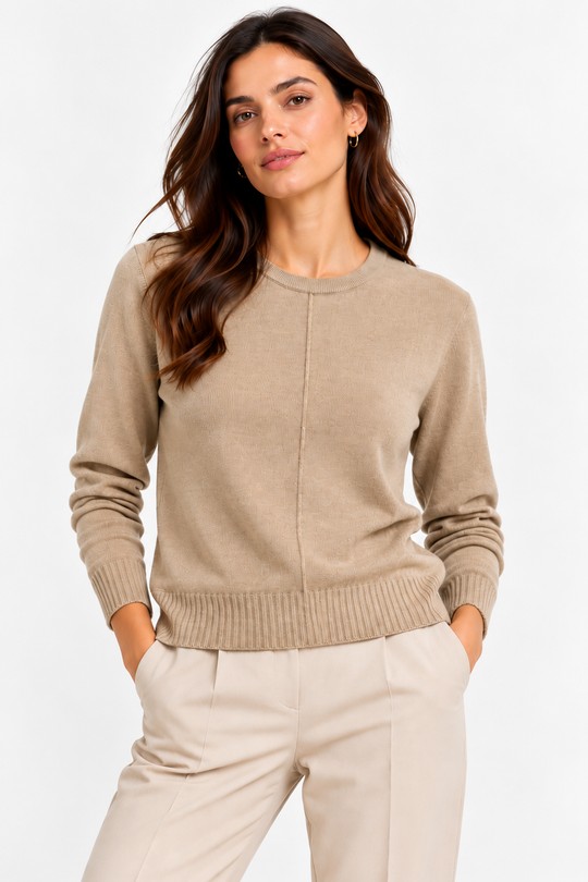 Pull en maille fine – 68807-BEIGE