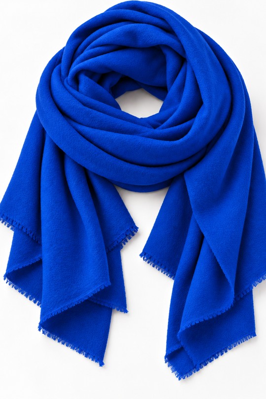 ÉCHARPE 70 % LAINE – 30 % CACHEMIRE | POMELO PARIS-BLEU ROI