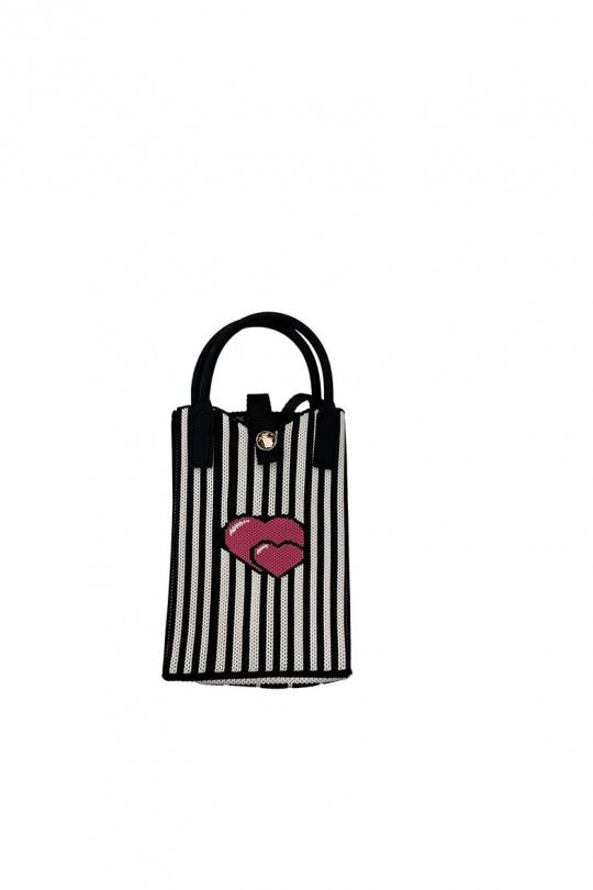 SMART POCKET - HEART BLACK-NOIR/BLANC