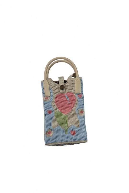 SMART POCKET - FLOWER L.BLUE-BLEU CLAIR