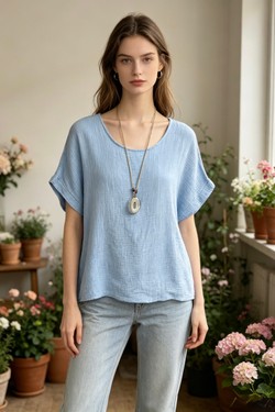 26230GAZE-BLEU CIEL