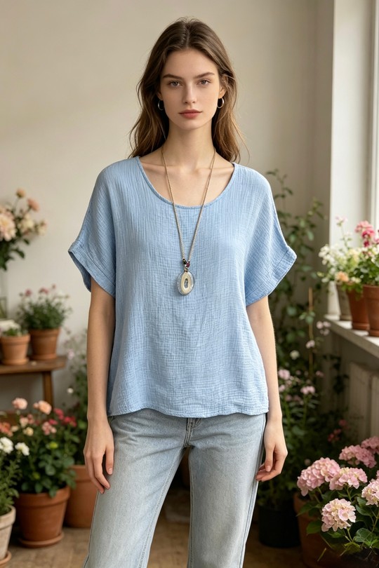 26230GAZE-BLEU CIEL