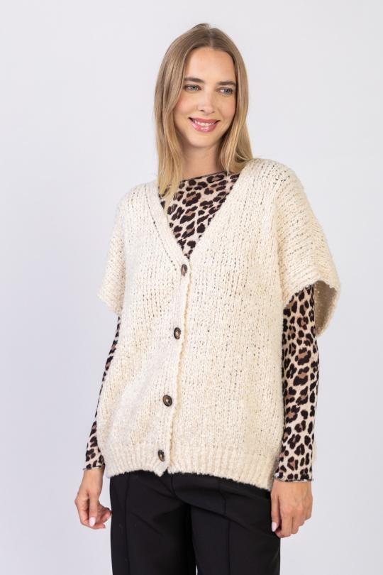 84340 BOUCLETTE GILET-ECRU