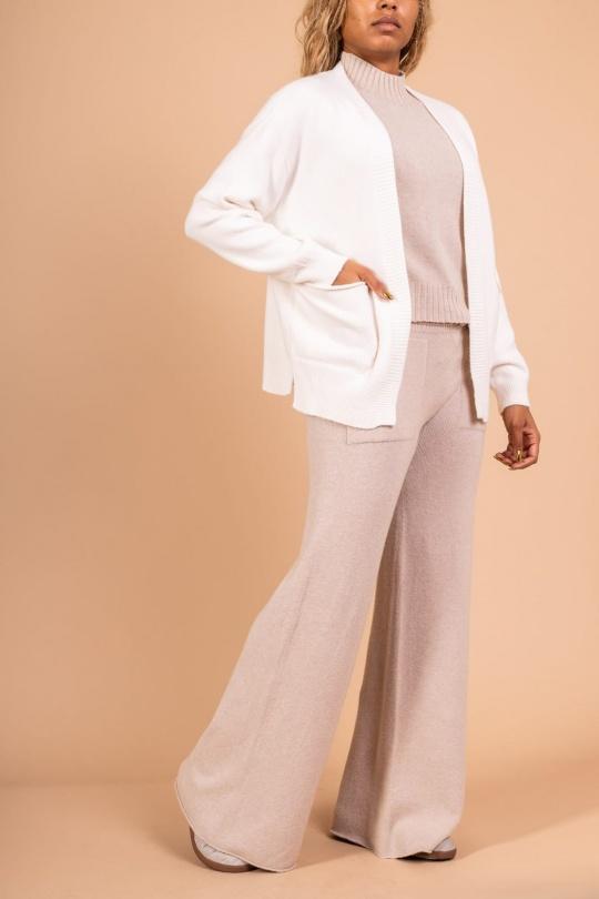 570551 GILET SANS COUTURE-BLANC