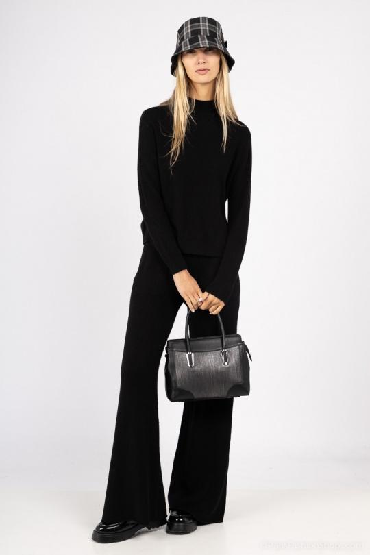 PULL COL MONTANT 570517 SANS COUTURE-NOIR