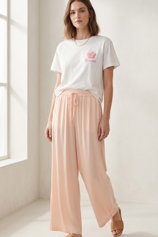 T-Shirt flower-BLANC