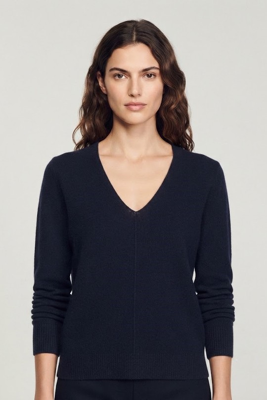 Pull sans couture 37010-MARINE