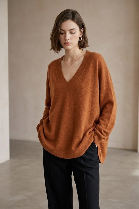 Pull en maille ultrafine sans couture 52019-TERRE