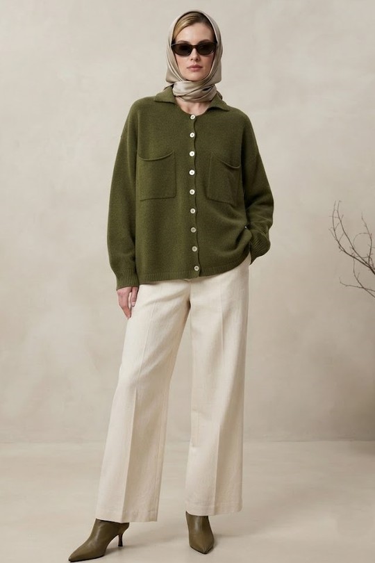 Gilet sans couture 24185-KAKI