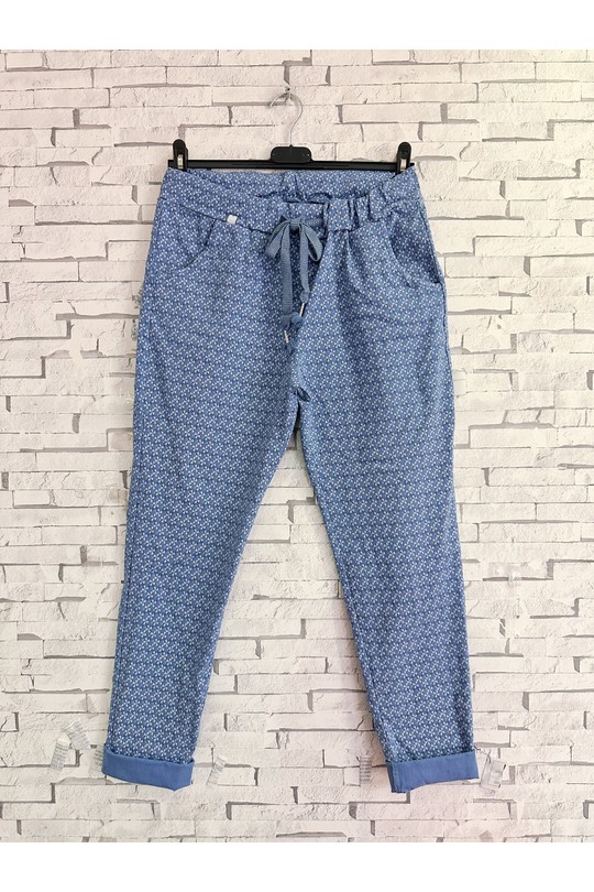 14EB0P002-FLEUR-BLEU JEAN
