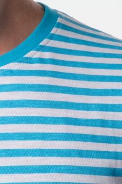 T-SHIRT À RAYURE OBELISK-NAVY