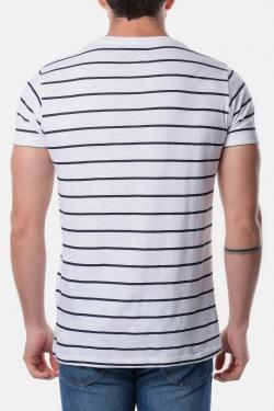 T-SHIRT À RAYURE SHOJI-2-NAVY