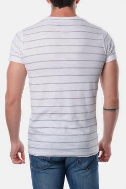 T-SHIRT À RAYURE SHOJI-2-NAVY