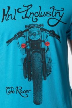 T-SHIRT CAFE-2-TURQUOISE
