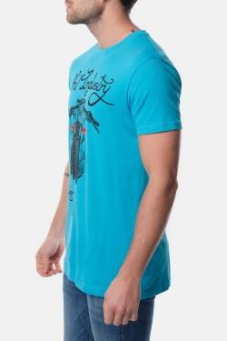 T-SHIRT CAFE-2-TURQUOISE