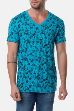 T-SHIRT IMPRIMÉ HYUGA-2-TURQUOISE