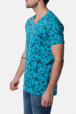 T-SHIRT IMPRIMÉ HYUGA-2-TURQUOISE