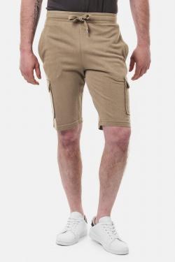 CARGEL-SHORT CARGO EN MAILLE-TAUPE