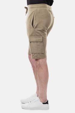 CARGEL-SHORT CARGO EN MAILLE-TAUPE