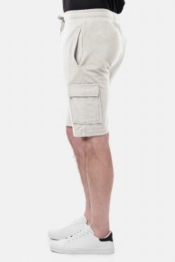 CARGEL-SHORT CARGO EN MAILLE-TAUPE