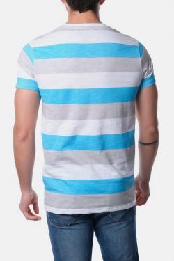 T-SHIRT A RAYURES VANITAS-GRIS