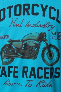 T-SHIRT MANCHES COURTES BORN-TURQUOISE