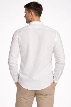CHEMISE COL MAO DADAM-BLEU
