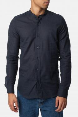 CHEMISE COL MAO DADAM-BLEU