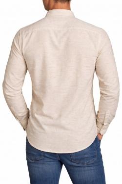 CHEMISE COL MAO EN LIN DADAM-(M-3XL)-BEIGE CLAIR