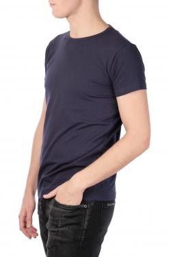 T-SHIRT UNI COL ROND-YUKINE-NOIR