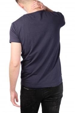 T-SHIRT UNI COL ROND-YUKINE-NOIR