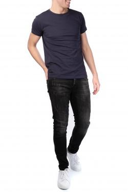T-SHIRT UNI COL ROND-YUKINE-NOIR