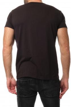 T-SHIRT UNI COL ROND-LAXUS-NOIR