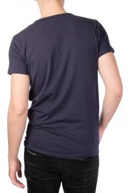 T-SHIRT UNI COL ROND-LAXUS-NOIR