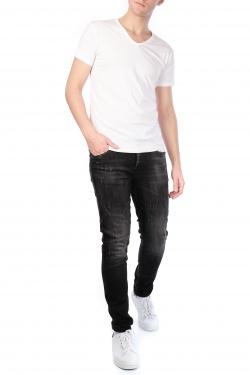 T-SHIRT UNI COL ROND-LAXUS-NOIR