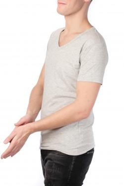 T-SHIRT UNI COL ROND-LAXUS-NOIR