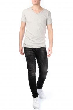 T-SHIRT UNI COL ROND-LAXUS-NOIR